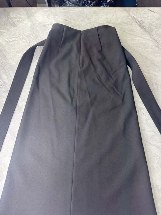 Mango Dresses & Skirts - Mango MNG Black Belted Midi Pencil Skirt with Back Slit Size XXS